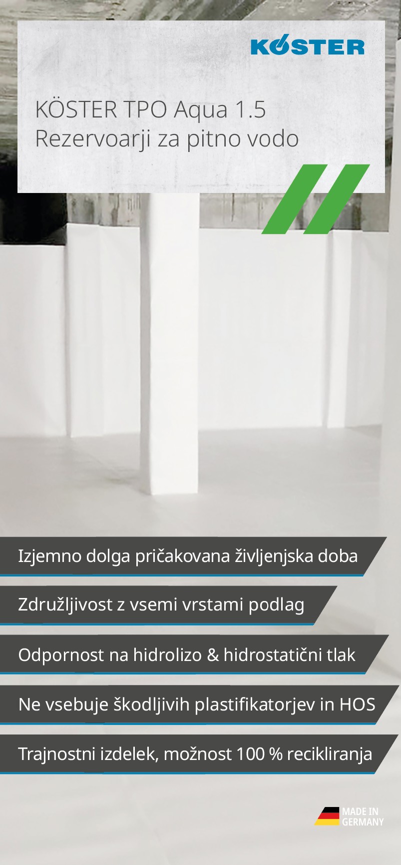 K&Ouml;STER TPO Aqua 1.5 Potable Water Tanks