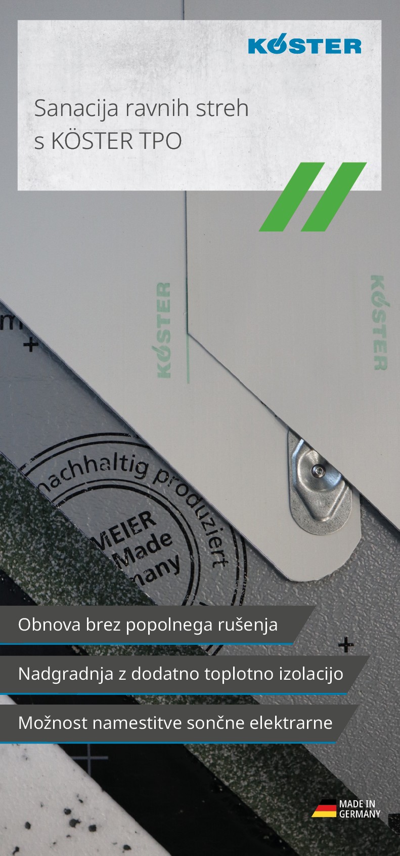 Flat roof renovation with K&Ouml;STER TPO